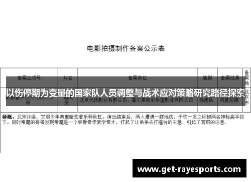 以伤停期为变量的国家队人员调整与战术应对策略研究路径探索